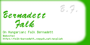 bernadett falk business card